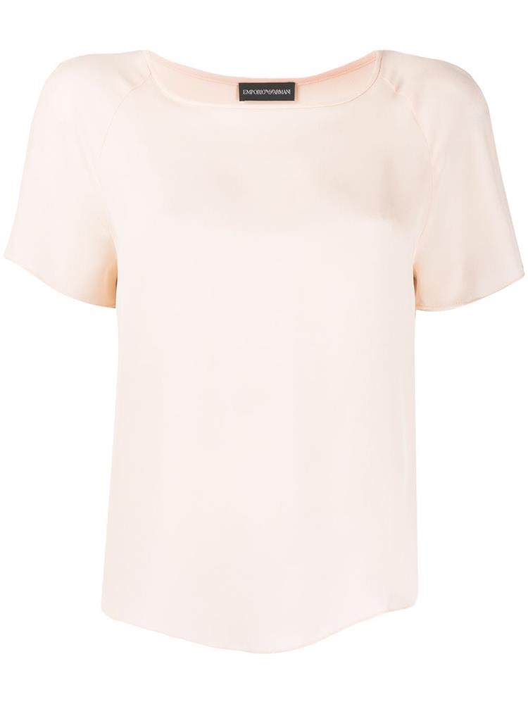 Blusas Armani Emporio Corta Sleeve Mujer Rosas | WPUMBKD5