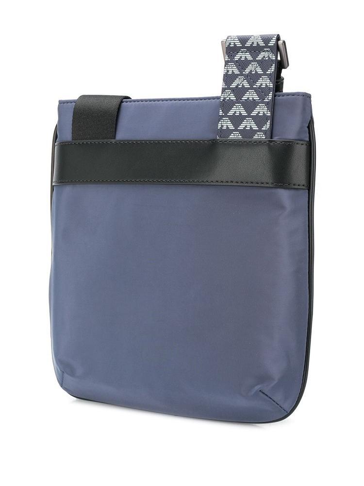 Bolsa De Mensajero Armani Emporio Monogram Print Hombre Azules | 207Q1AKJ