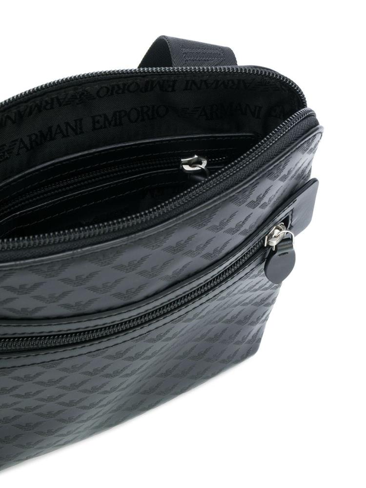 Bolsa De Mensajero Armani Emporio Logo Embossed Hombre Negras | JTNGU0SM