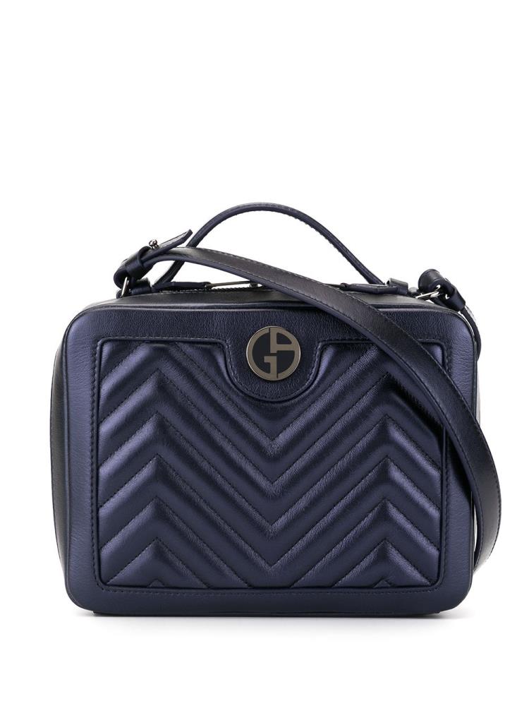 Bolso Clutch Giorgio Armani Quilted Box Logo Mujer Negras | P9FZ41ZI