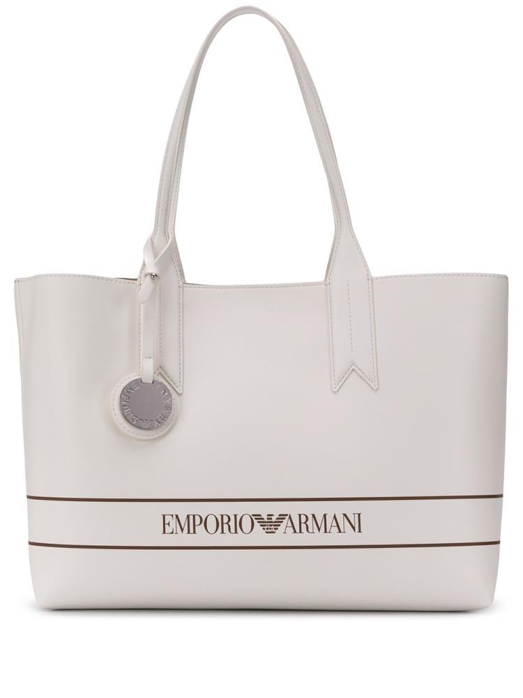 Bolso Tote Armani Emporio Logo Print Mujer Blancas | LA52ET6J