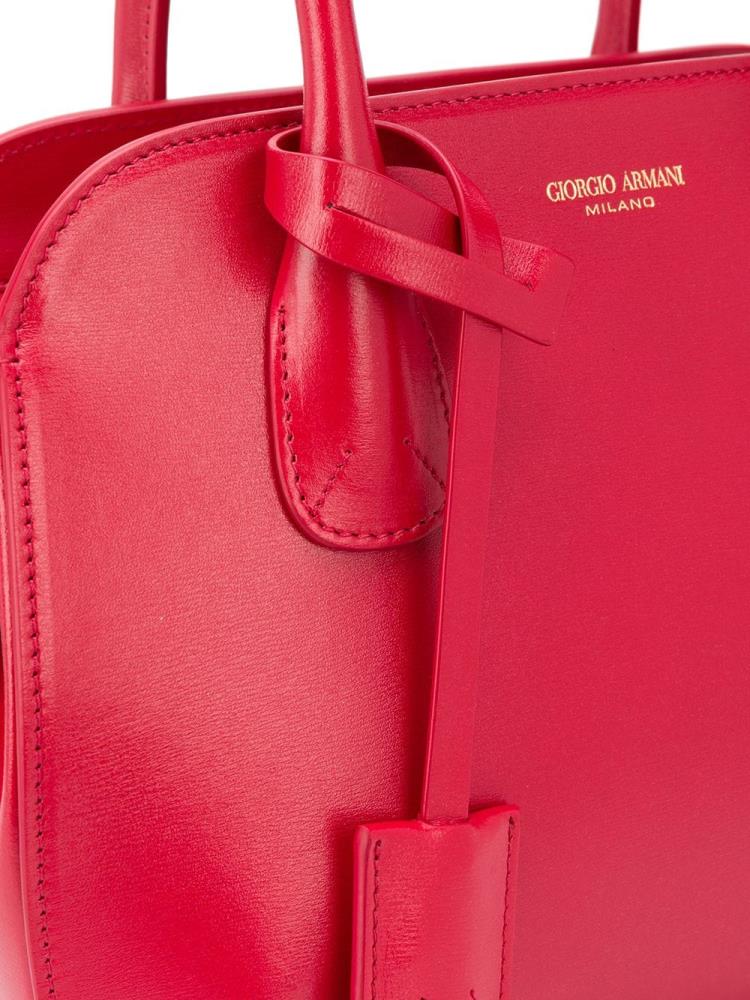 Bolso Tote Giorgio Armani Logo Top Handle Mujer Rojas | TE560XN9