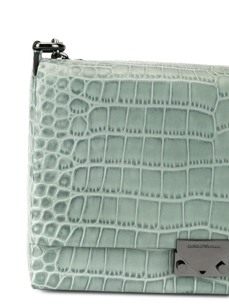 Bolsos Cruzados Armani Emporio Crocodile Effect Mujer Verde | TBRY1ABU