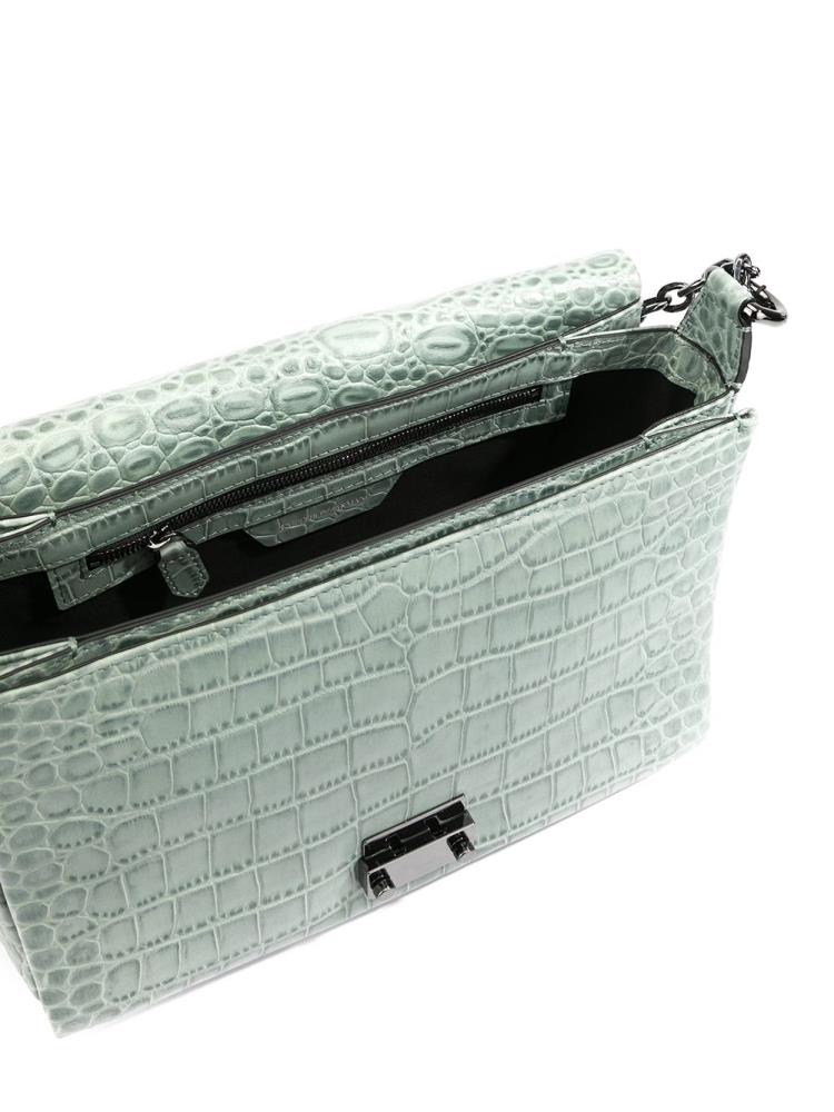 Bolsos Cruzados Armani Emporio Crocodile Effect Mujer Verde | TBRY1ABU