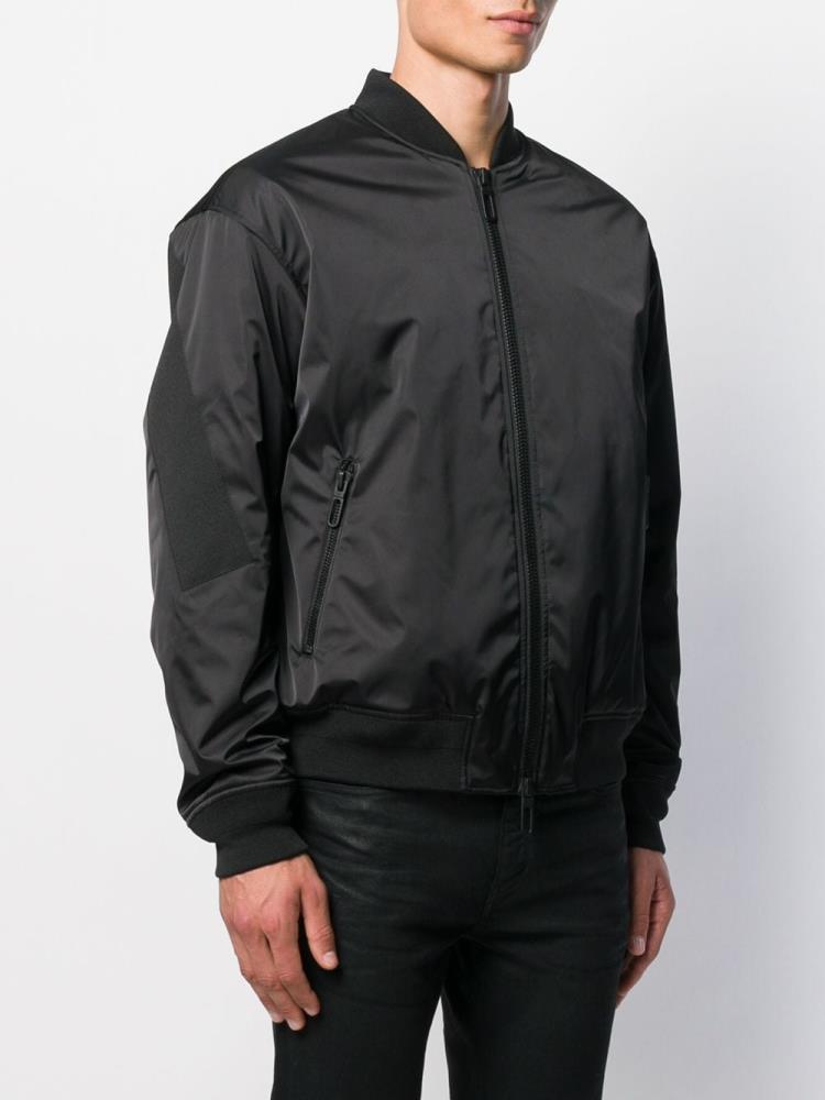 Bomber Jacket Armani Emporio Embroidered Logo Hombre Negras | 4SHFYSIB