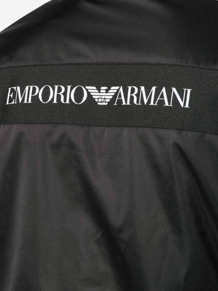 Bomber Jacket Armani Emporio Embroidered Logo Hombre Negras | 4SHFYSIB