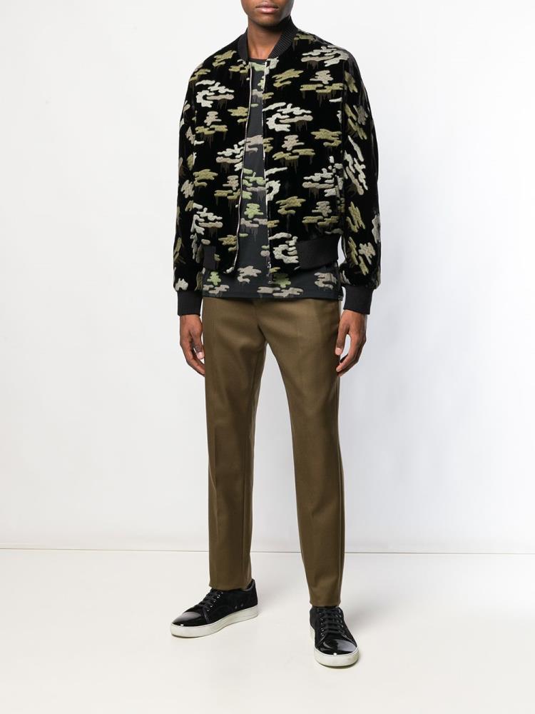 Bomber Jacket Armani Emporio Embroidered Camouflage Hombre Negras | SFWXQ4OO