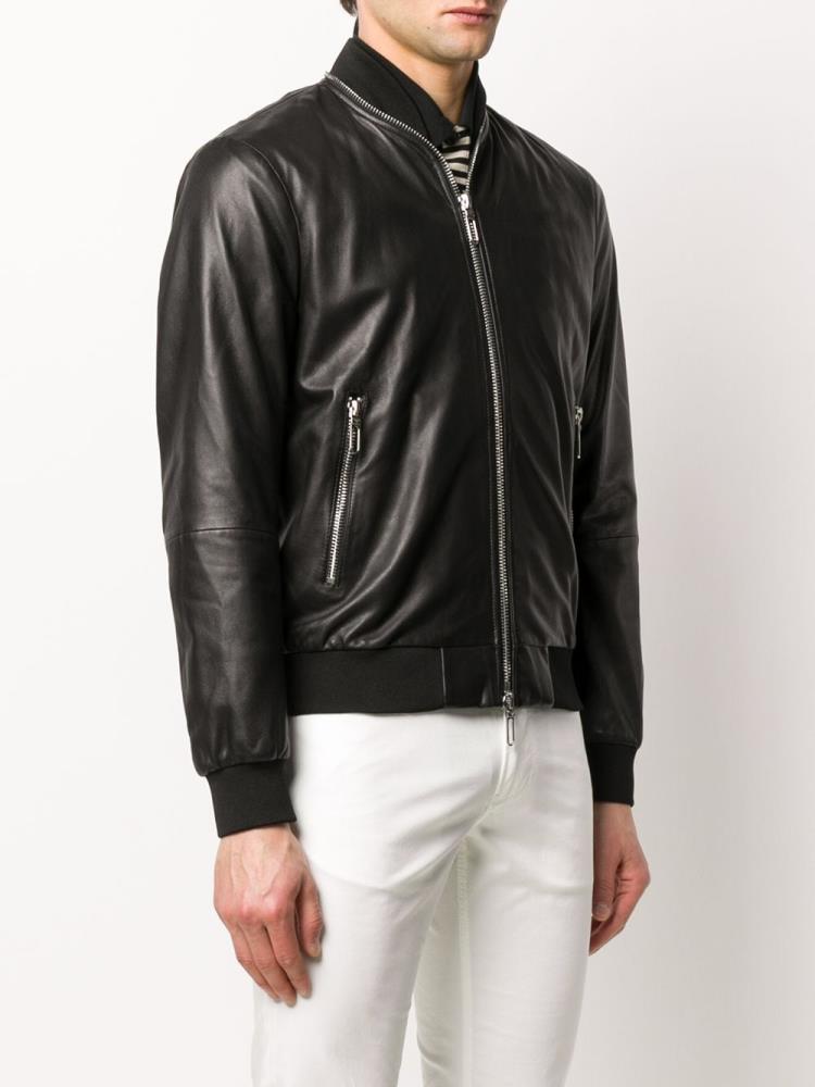 Bomber Jacket Armani Emporio Zip Around Hombre Negras | 8TSVWVAQ