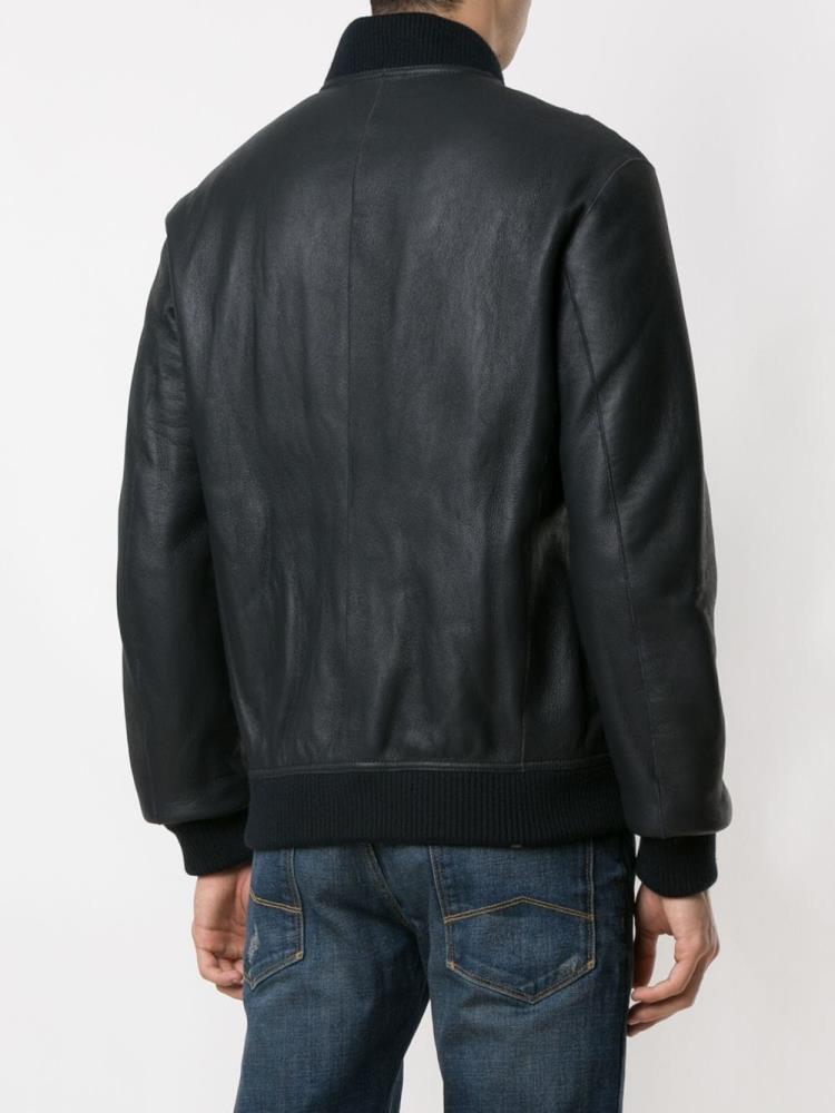 Bomber Jacket Armani Emporio Zipped Up Hombre Negras | XO8CZHNL