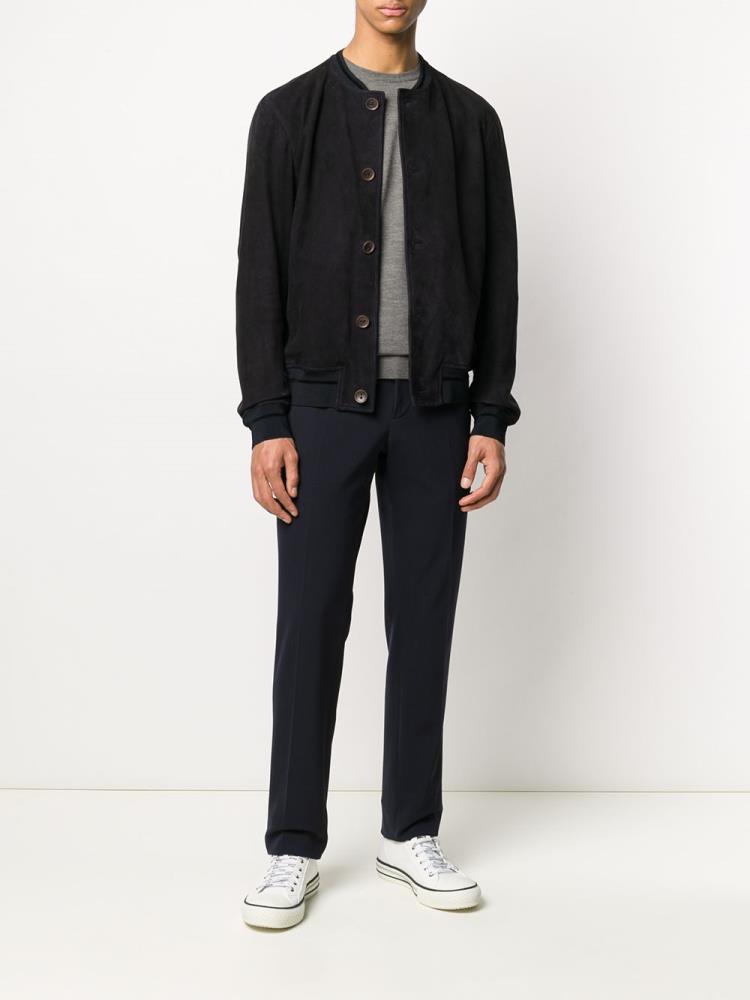 Bomber Jacket Giorgio Armani Buttoned Hombre Azules | GMPHXVKD