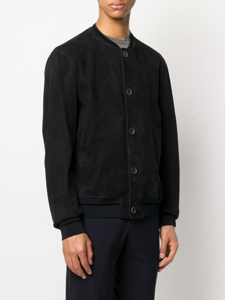 Bomber Jacket Giorgio Armani Buttoned Hombre Azules | GMPHXVKD