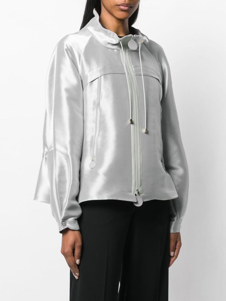 Bomber Jacket Giorgio Armani Varsity Mujer Plateadas | N0JLWZ3Z