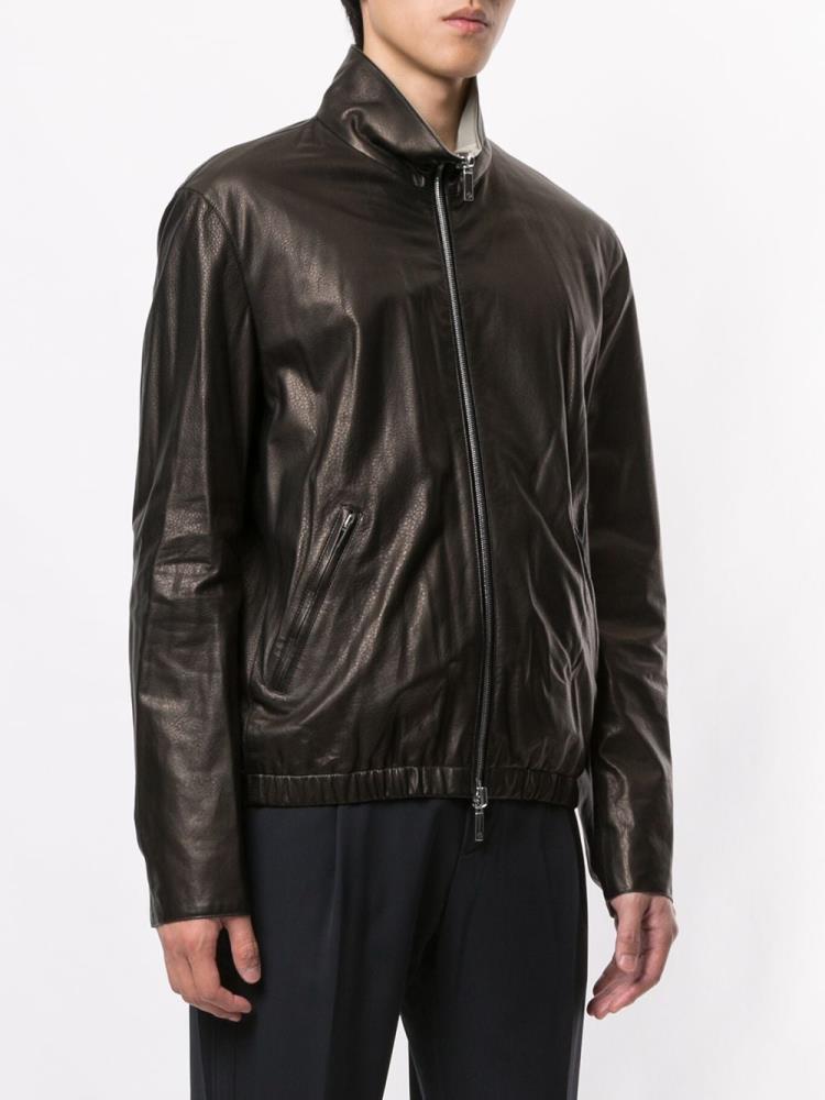 Bomber Jacket Giorgio Armani Zipped Reversible Hombre Negras | SIY4BWA0