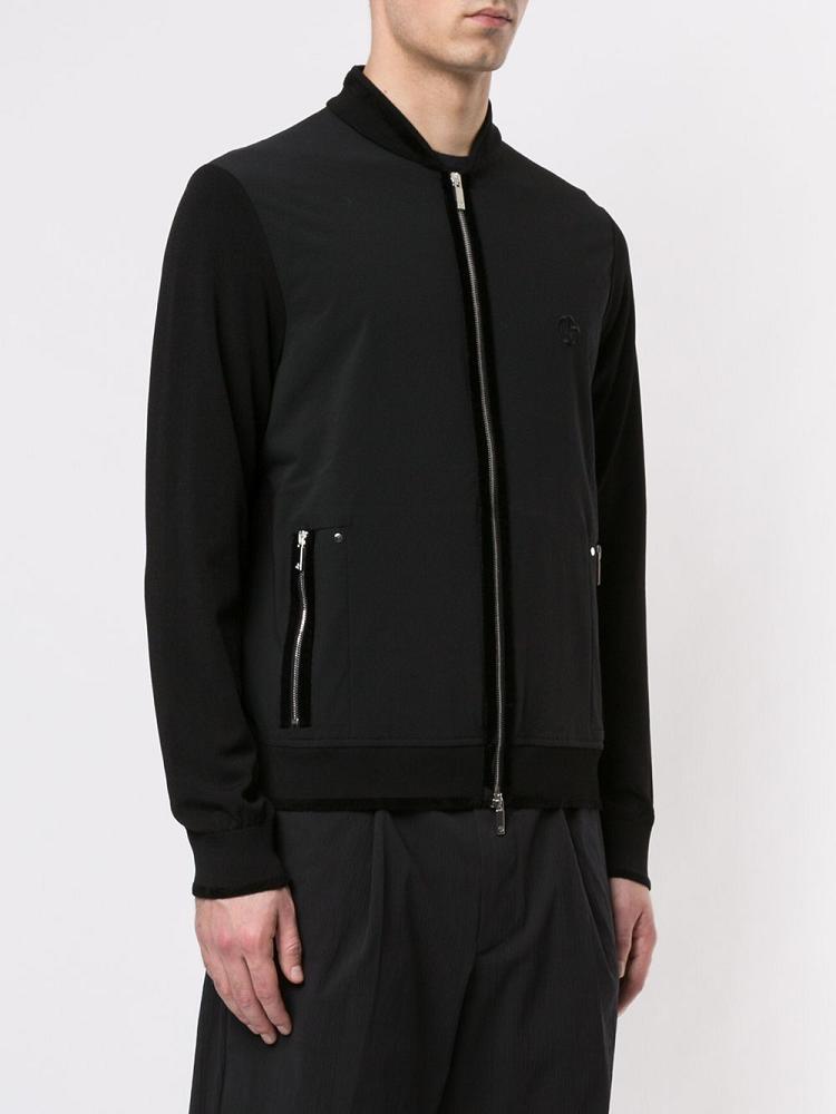 Bomber Jacket Giorgio Armani Zipped Hombre Negras | T8T9MES0