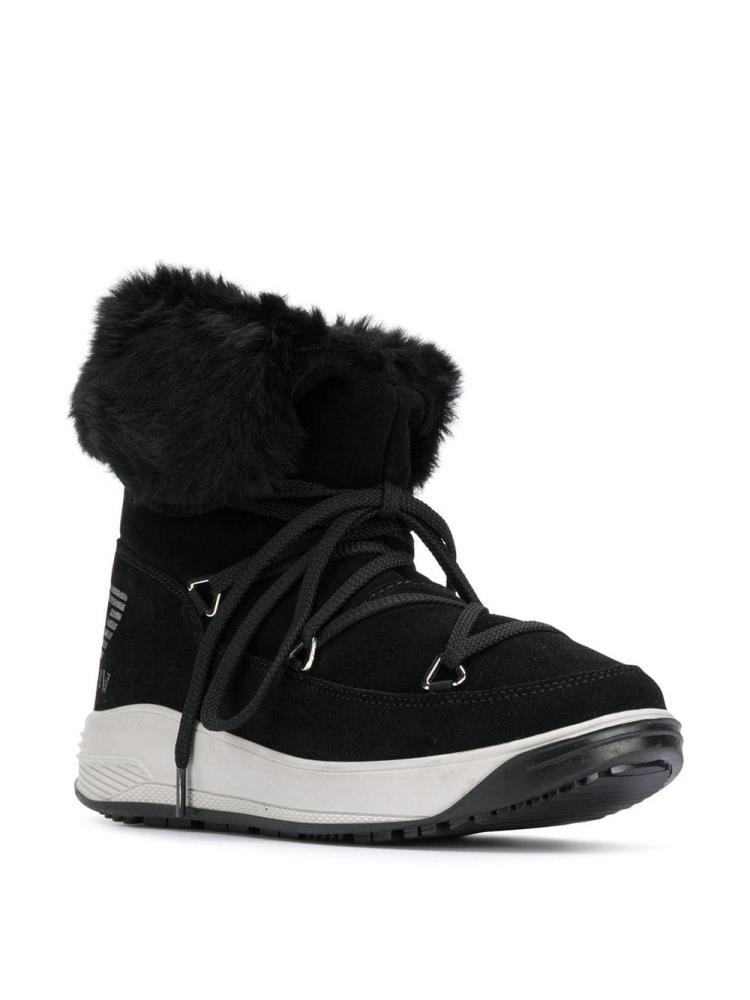 Botas Ea7 Emporio Armani Encaje Up Mujer Negras | F023UT57