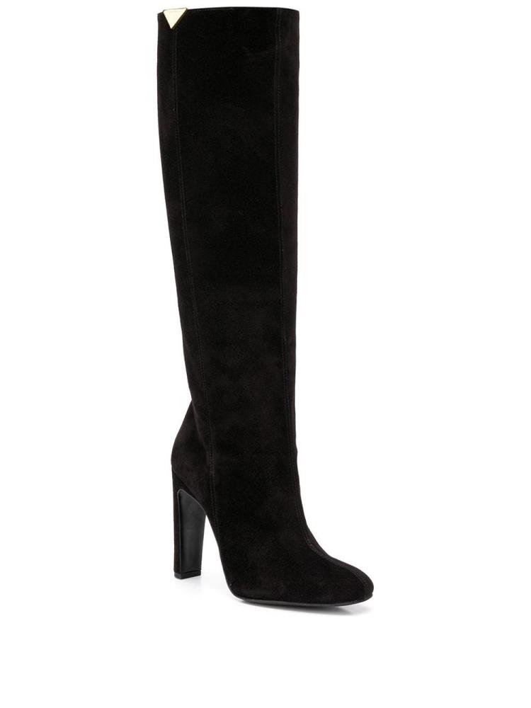 Botas Armani Emporio Logo Knee-high Boots Mujer Negras | MC0C0NR7