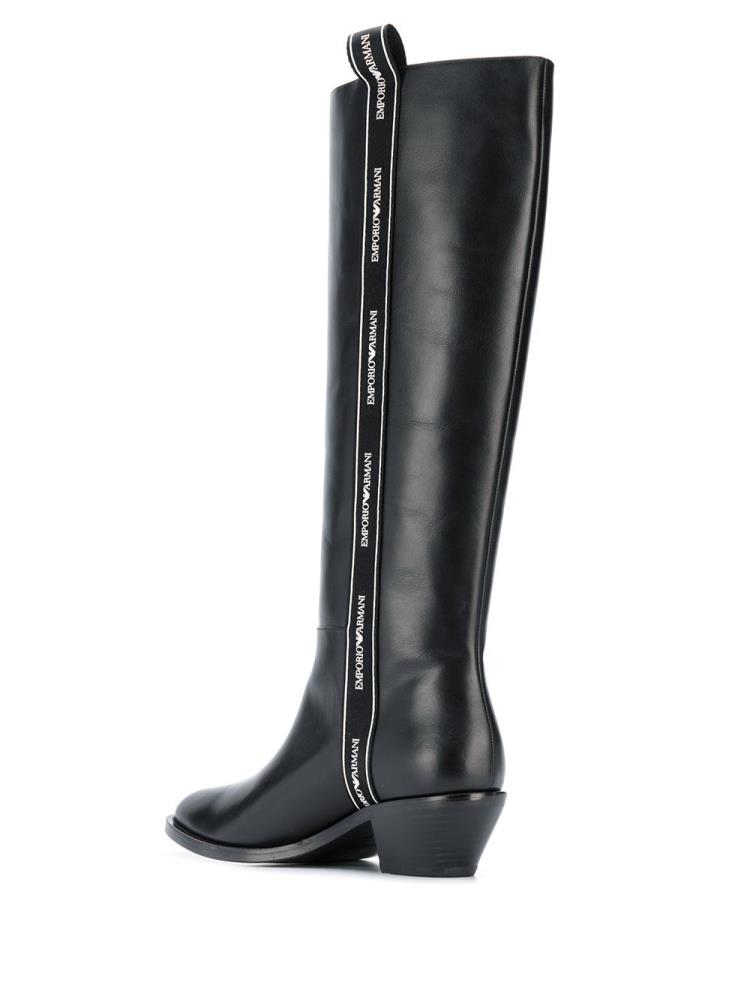 Botas Armani Emporio Logo Trim Mujer Negras | JB7320PH