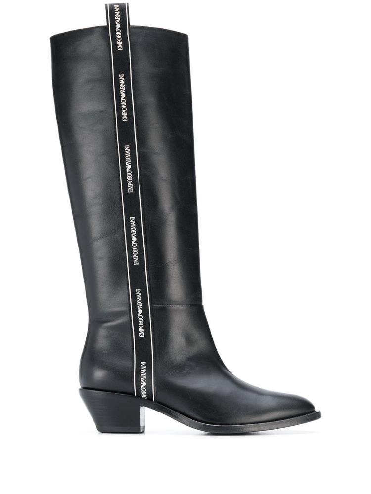 Botas Armani Emporio Logo Trim Mujer Negras | JB7320PH