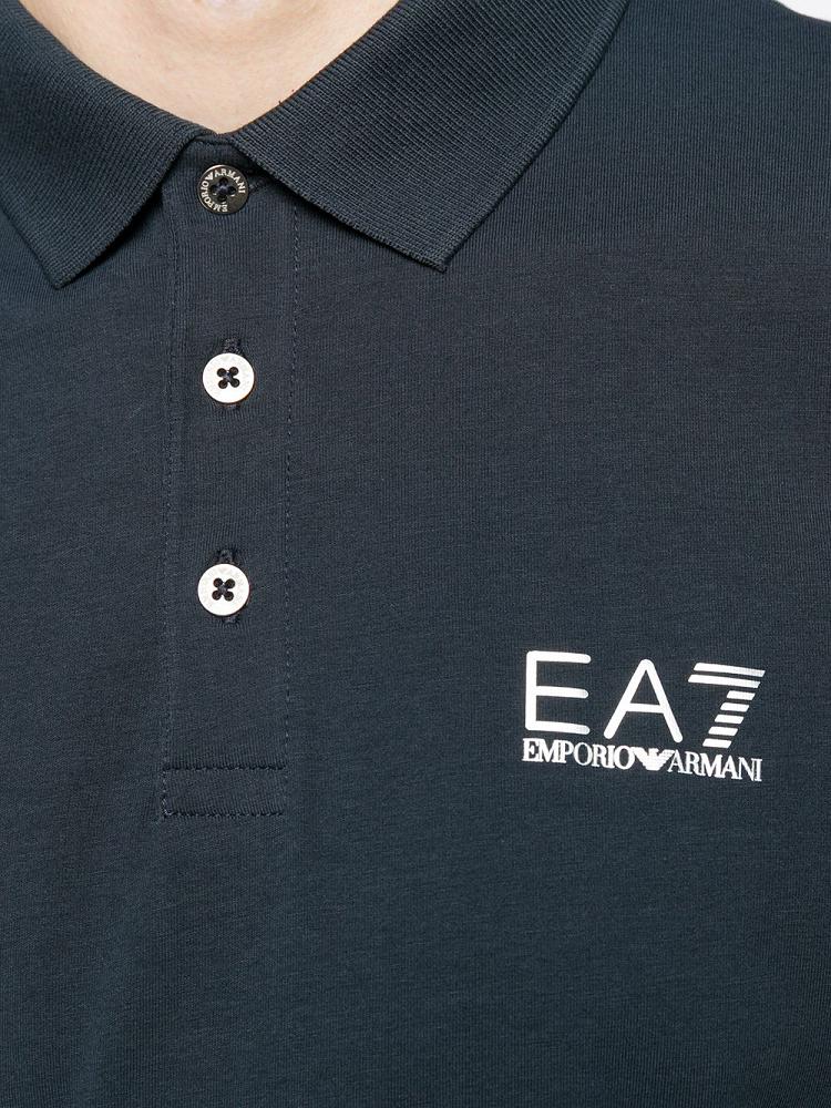 Camisa Polo Ea7 Emporio Armani Logo Hombre Azules | GMD6RMZW