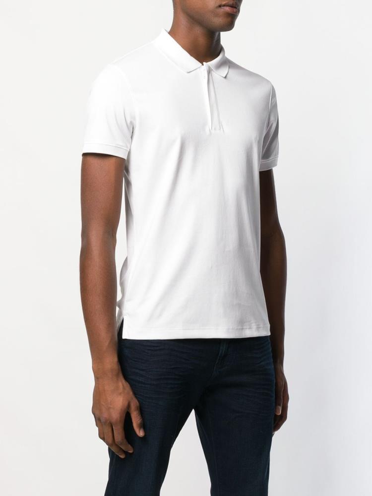 Camisa Polo Armani Emporio Concealed Front Hombre Blancas | LTUQY7BE