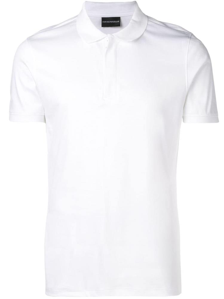 Camisa Polo Armani Emporio Concealed Front Hombre Blancas | LTUQY7BE