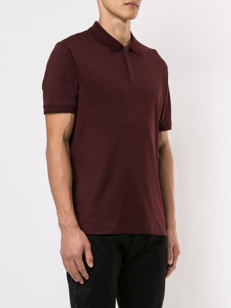 Camisa Polo Armani Emporio Concealed Front Hombre Rojas | LXB7PM38