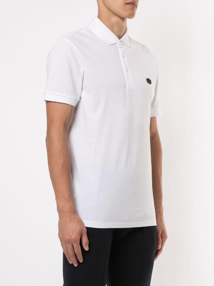 Camisa Polo Armani Emporio Eagle Patch Hombre Blancas | VI4WDGOJ