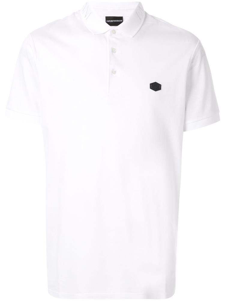 Camisa Polo Armani Emporio Eagle Patch Hombre Blancas | VI4WDGOJ