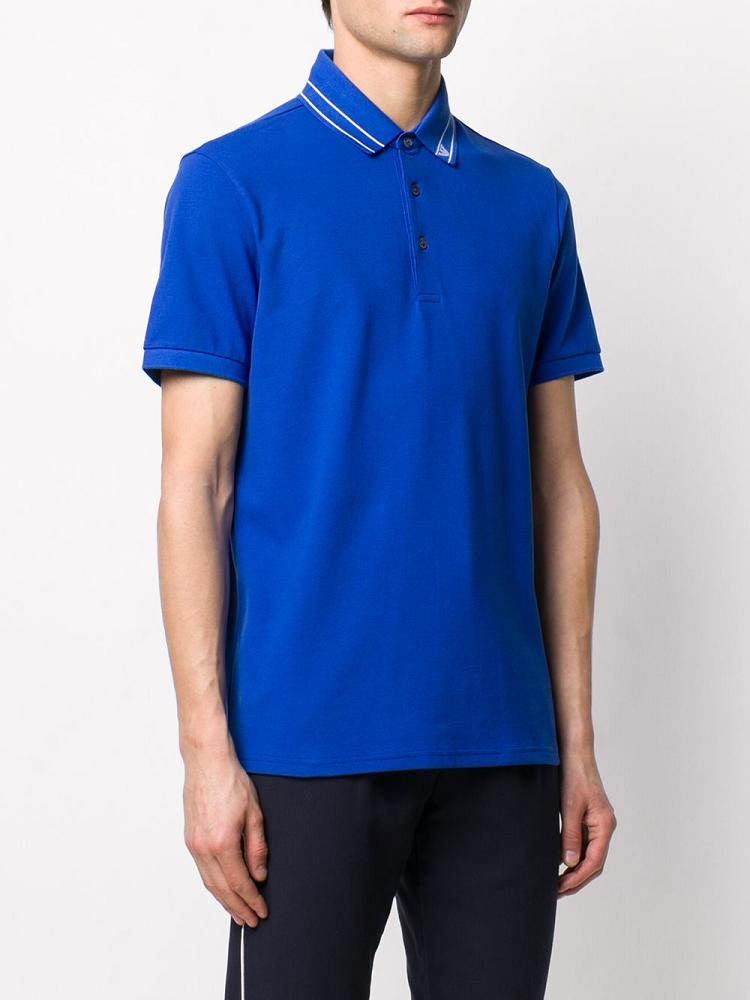 Camisa Polo Armani Emporio Logo Collar Hombre Azules | GRL4ETTF