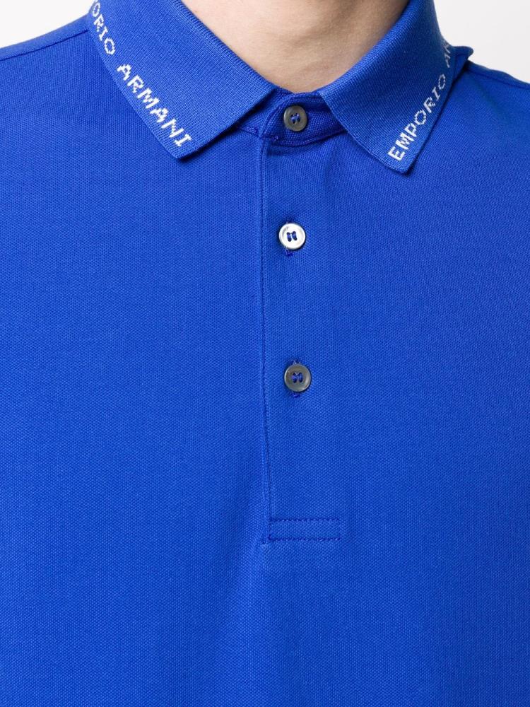 Camisa Polo Armani Emporio Logo Hombre Azules | 36M90WUP