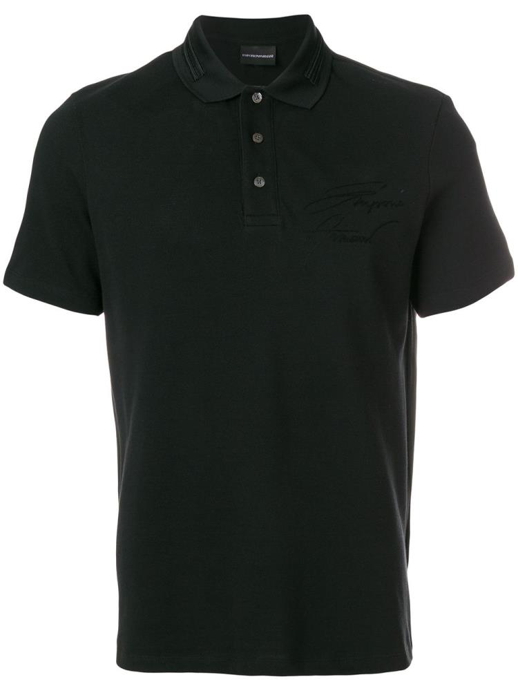 Camisa Polo Armani Emporio Logo Hombre Negras | 7RSHH6VE