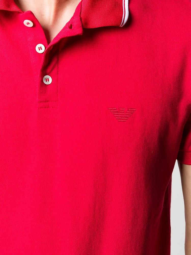 Camisa Polo Armani Emporio Logo Hombre Rojas | D60RZFM3