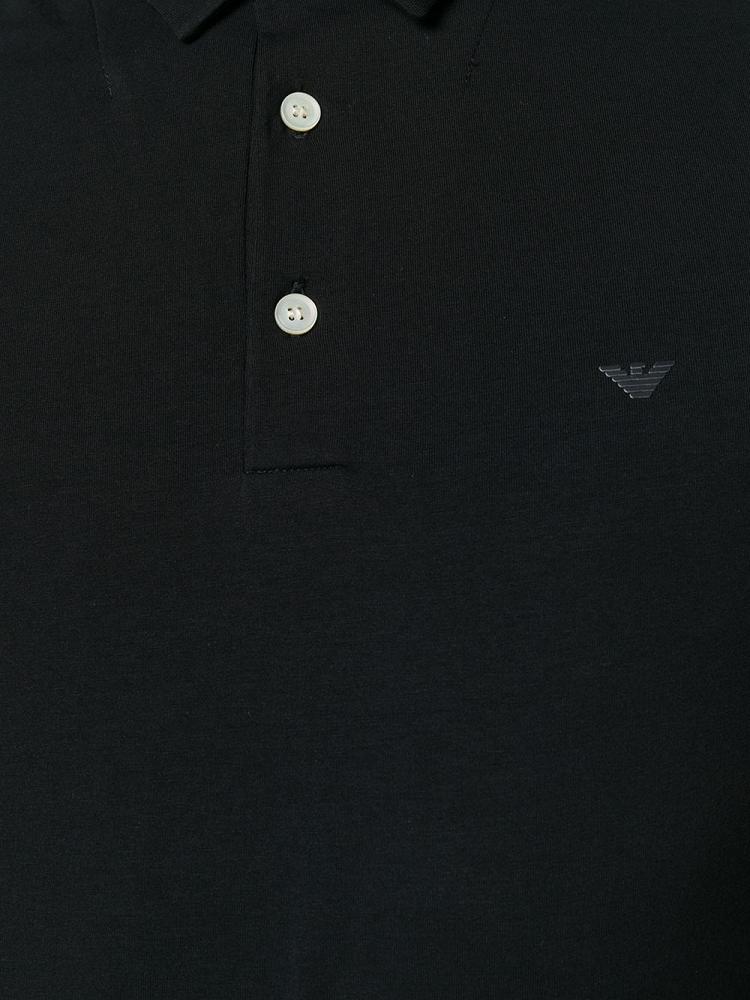 Camisa Polo Armani Emporio Logo Patch Hombre Azules | DJ5SIPET