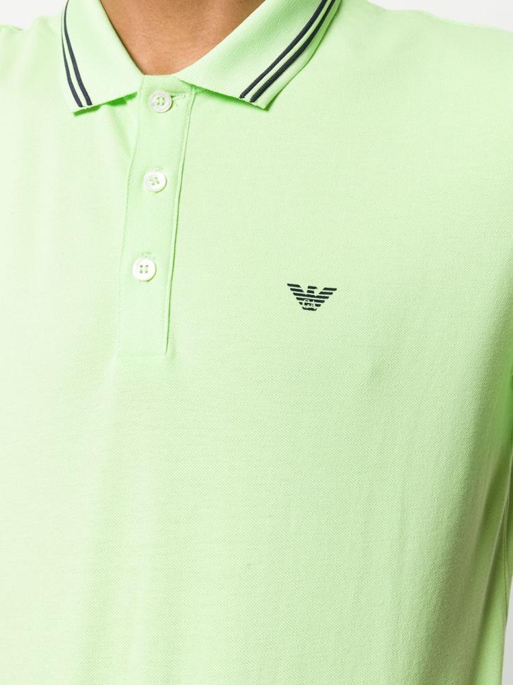 Camisa Polo Armani Emporio Logoed Hombre Verde | TOJT0U0K