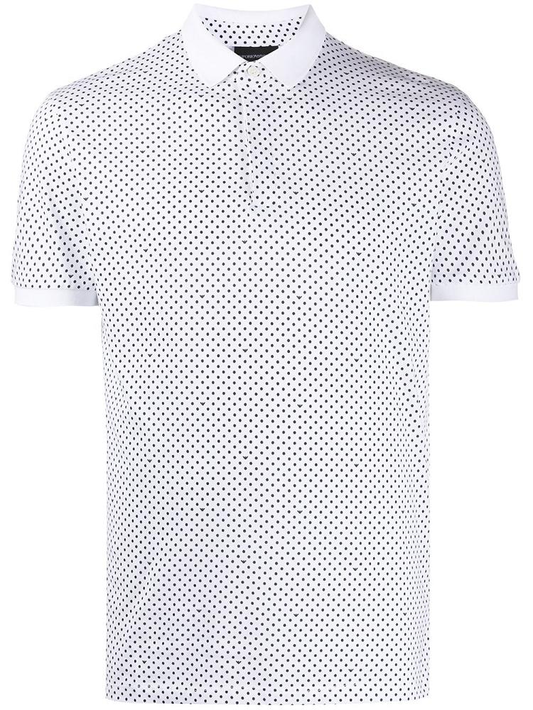 Camisa Polo Armani Emporio Polka Dot Hombre Blancas Negras | 4SN2W7HA