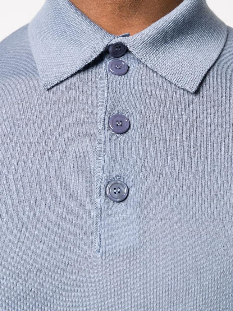 Camisa Polo Giorgio Armani Long Sleeve Hombre Azules | 4S92ZYGH