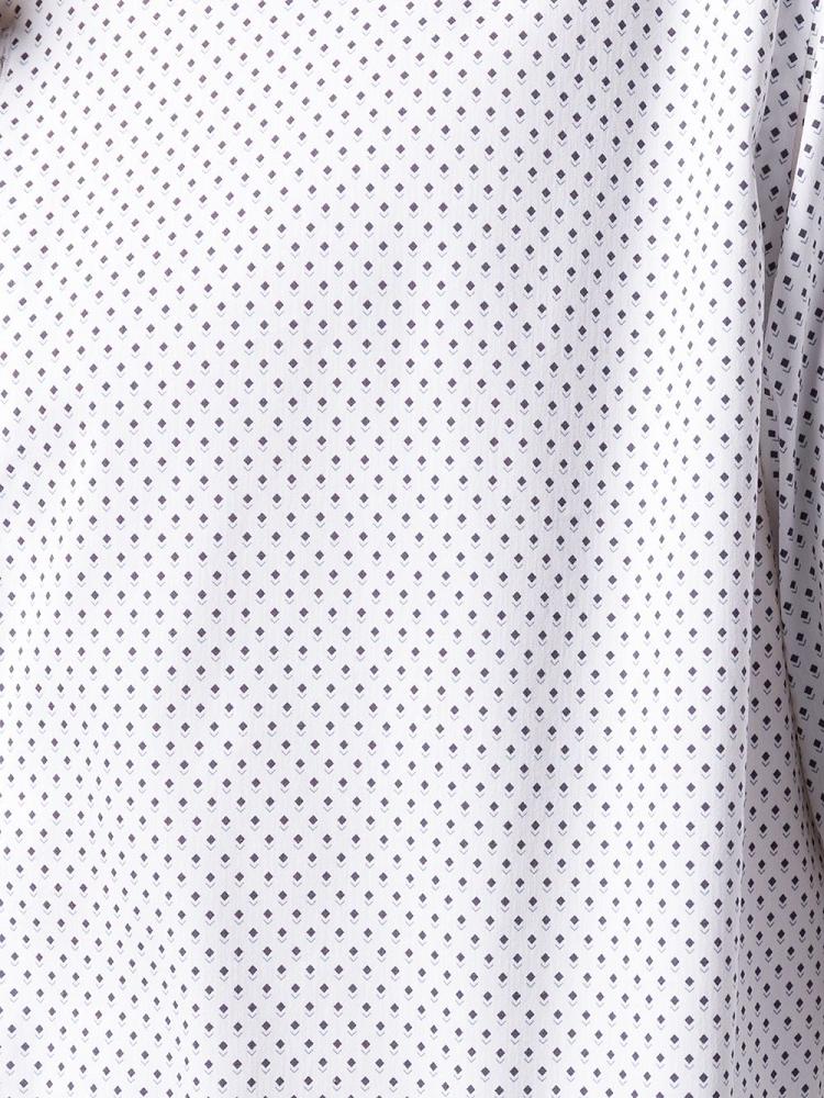 Camisas Armani Emporio Micro Patterned Hombre Blancas Azules | GGCQBXFO