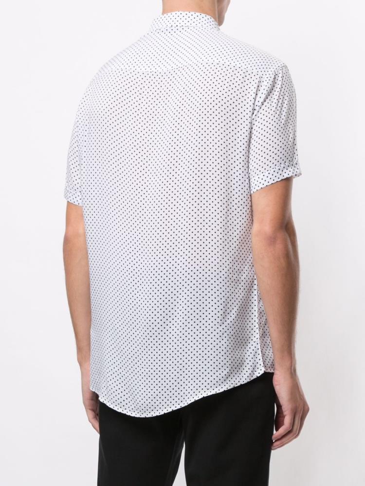 Camisas Armani Emporio Polka Dot Hombre Blancas | 7HX75VJH