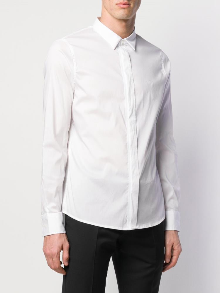 Camisas Armani Emporio Slim Fit Classic Hombre Blancas | 79DTSBTV