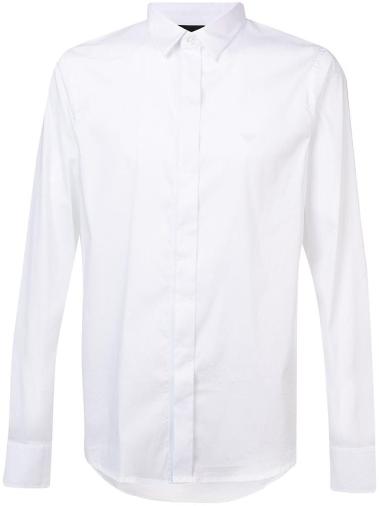 Camisas Armani Emporio Slim Fit Classic Hombre Blancas | 79DTSBTV