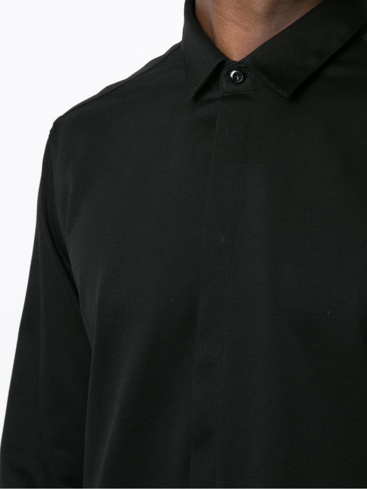 Camisas Armani Emporio Slim Fit Hombre Negras | 1WYPJN7E