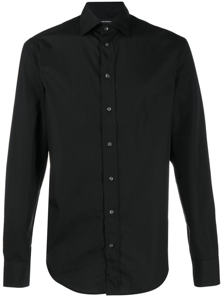 Camisas Armani Emporio Slim Fit Hombre Negras | ZU02HD7N