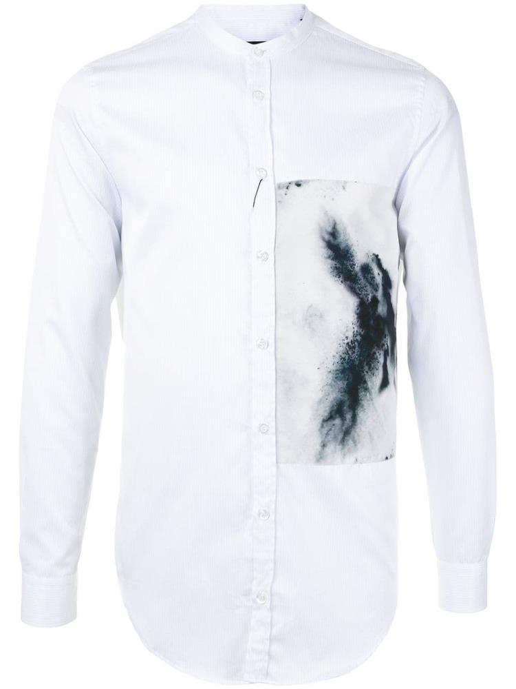 Camisas Armani Emporio Sprayed Detail Hombre Blancas | HSBGEI52