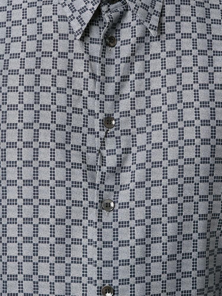 Camisas Giorgio Armani Check Print Hombre Azules | LD1PH7K8