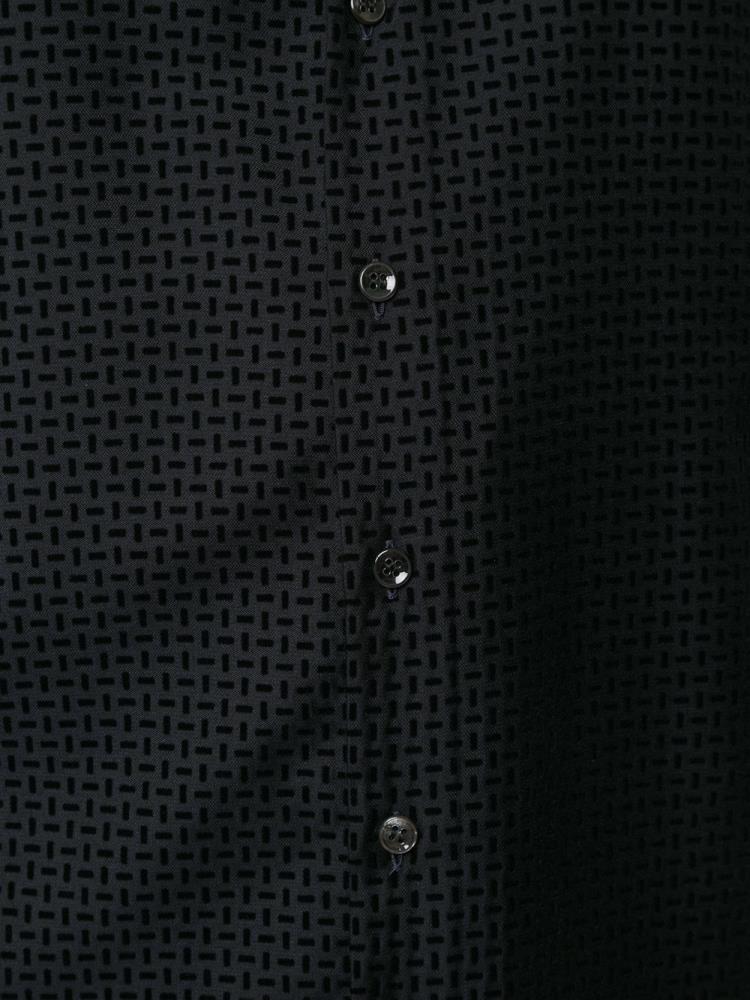 Camisas Giorgio Armani Geometric Print Hombre Negras | GQP5HZWF