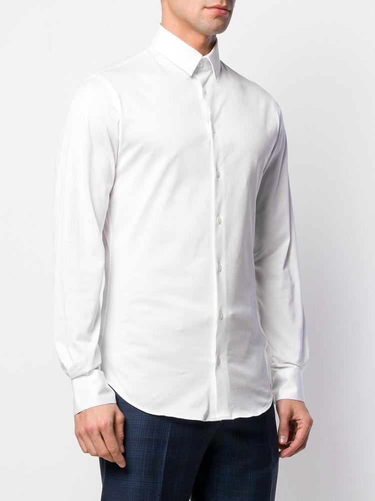 Camisas Giorgio Armani Plain Button Hombre Blancas | 8PV0Z1MV