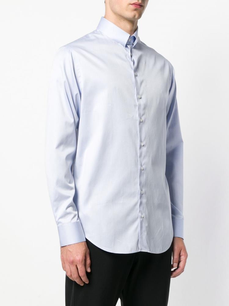 Camisas Giorgio Armani Plain Hombre Azules | 2DWODH0L