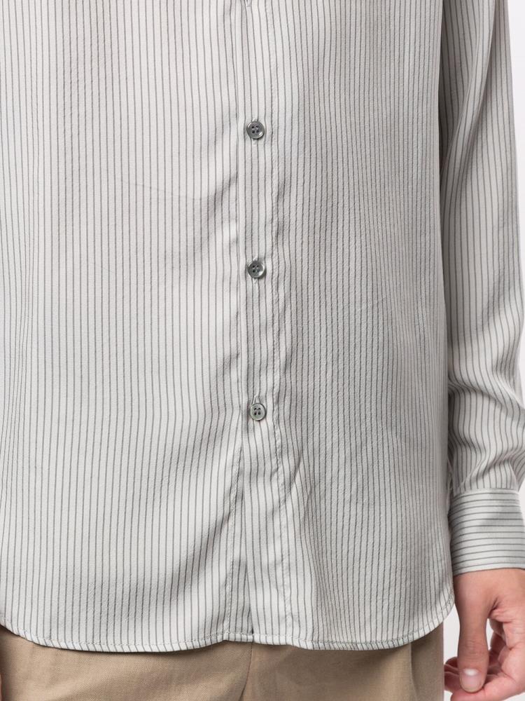 Camisas Giorgio Armani Striped Round Neck Hombre Blancas | U5X26EO1