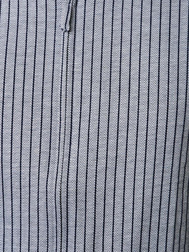 Camisas Giorgio Armani Striped Zip Front Hombre Gris Negras | 05SCUNZP