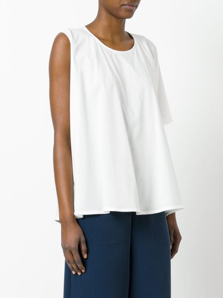 Camiseta Armani Jeans Asymmetric Mujer Blancas | KFLD2UNJ